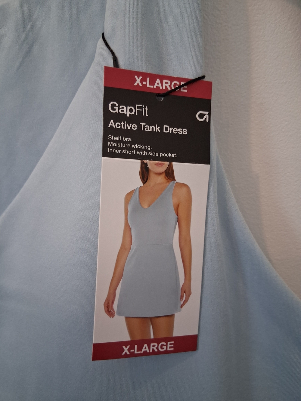 GAP Sky Blue Sleeveless V‑Neck Active Dress - Picture 7 of 14